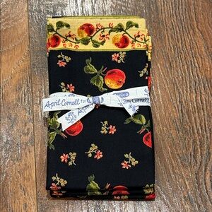 April Cornell Fruit Floral Fabric Napkins